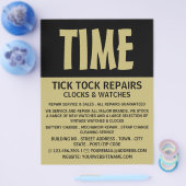 Modern vet, Horoloog Adverteren Flyer (Enkel)