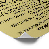 Modern vet, Horoloog Adverteren Poster (Hoek)