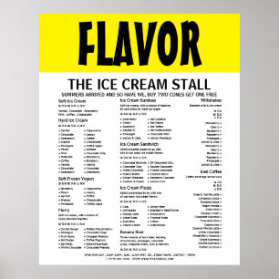 Modern vet, Ice Cream-menu Poster