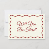 Modern vet ivoor retro funky QR code bruiloft RSVP Kaartje (Achterkant)