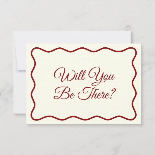 Modern vet ivoor retro funky QR code bruiloft RSVP Kaartje (Achterkant)