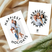 Modern vet kerstscript Elegant twee foto's Feestdagenkaart