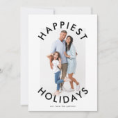 Modern vet kerstscript Elegant twee foto's Feestdagenkaart (Voorkant)