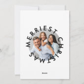 Modern vet kerstscript Elegant twee foto's Feestdagenkaart (Achterkant)