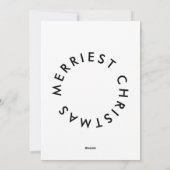 Modern vet kerstscript elegante foto feestdagenkaart (Achterkant)