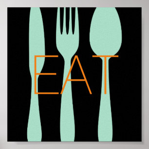 modern vet keuken citaat woord kunst poster