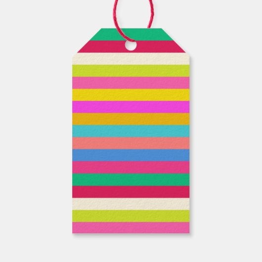 Modern vet kleurrijk vrolijk gepersonaliseerd cadeaulabel (Achterkant)