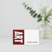 Modern vet, kunsthandelaar visitekaartje (Staand voorkant)