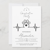 Modern Vet Med Graduation Party Kaart (Voorkant)