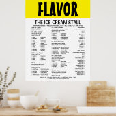 Modern Vet, Menu van Ijszaak Poster (Keuken)