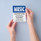 Modern vet, Music Store Adverteren Flyer (Hand)