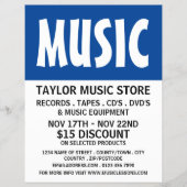 Modern vet, Music Store Adverteren Flyer (Voorkant)