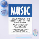 Modern vet, Music Store Adverteren Flyer (Enkel)