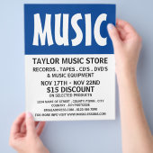 Modern vet, Music Store Adverteren Flyer (Hand)