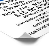 Modern vet, Music Store Adverteren Poster (Hoek)