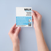 Modern & vet ontwerp, melkboer/vrouw levering flyer (Hand)