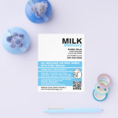 Modern & vet ontwerp, melkboer/vrouw levering flyer (Enkel)