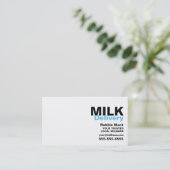 Modern & vet ontwerp, melkboer/vrouw levering visitekaartje (Staand voorkant)