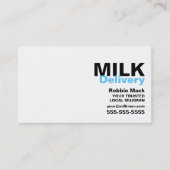 Modern & vet ontwerp, melkboer/vrouw levering visitekaartje (Voorkant)