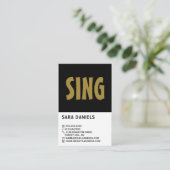 Modern vet, professioneel vocalistisch Visitekaart Visitekaartje (Staand voorkant)