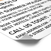 Modern vet, reisagent Adverteren Poster (Hoek)