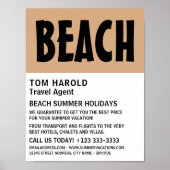 Modern vet, reisagent Adverteren Poster (Voorkant)