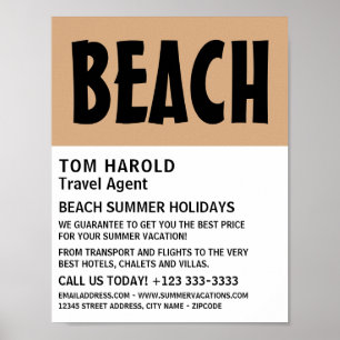 Modern vet, reisagent Adverteren Poster