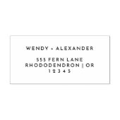 Modern vet retouradres Zelfinktstempel Zelfinktende Stempel (Design)