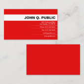 Modern vet rood visitekaartje (Voorkant / Achterkant)