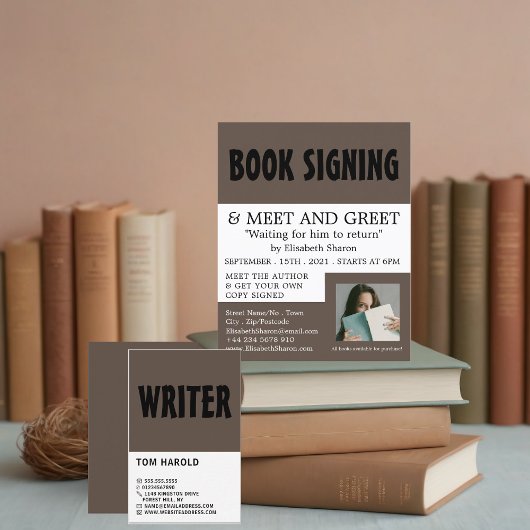 Modern Vet, schrijvers Boektekening Adverteren Flyer