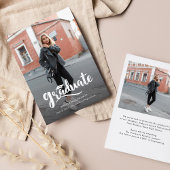 Modern vet script Afstuderen foto Afstuderen Aankondiging