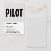 Modern vet, steward en piloot visitekaartje (Voorkant / Achterkant)