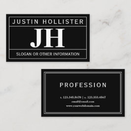 Modern Vet Stoer Professioneel | Zwart & Wit Visitekaartje
