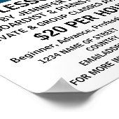 Modern vet, toetsenbord, pianolessen poster (Hoek)