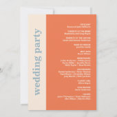 Modern vet typografie bruiloft programma Sinaasapp (Achterkant)