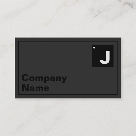 Modern vet typografie monogram QR-code Visitekaartje (Achterkant)