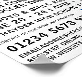 Modern vet, Voetbalkamp Adverteren Poster (Hoek)