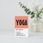 Modern vet, yoga-instructeur visitekaartje (Staand voorkant)