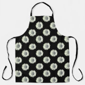 Modern vet zwart en wit madeliefje patroon stijlvo schort (Voorkant)