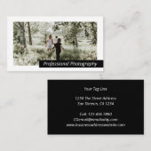 Modern vet zwart wit foto gepersonaliseerd visitekaartje (Voorkant / Achterkant)