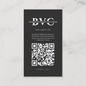 Modern Veterinair Monogram Instagram Visitekaartje (Achterkant)