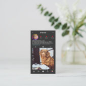 Modern Veterinair Monogram Instagram Visitekaartje (Staand voorkant)