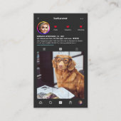 Modern Veterinair Monogram Instagram Visitekaartje (Voorkant)