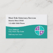 Modern Veterinarian Animal Hospital Visitekaartje (Voorkant)