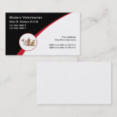 Modern Veterinarian Logo Emblem Visitekaartjes (Voorkant / Achterkant)