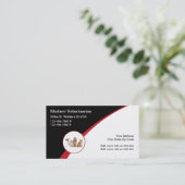 Modern Veterinarian Logo Emblem Visitekaartjes (Staand voorkant)