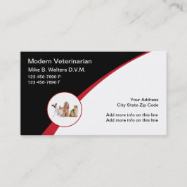 Modern Veterinarian Logo Emblem Visitekaartjes