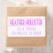 Modern Vette magenta & wit Etiket (Insitu)