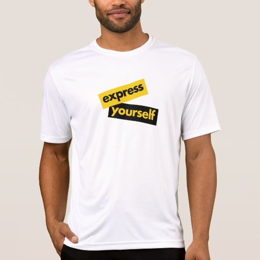Modern, vibrant, bold graphic of Express Yourself T-shirt (Voorkant)