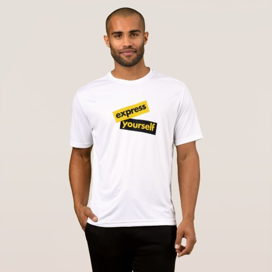 Modern, vibrant, bold graphic of Express Yourself T-shirt (Voorkant volledig)